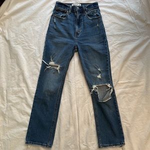 Abercrombie & Fitch Ankle straight ultra high rise